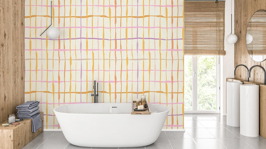 Vibrant retro lines wallpaper for bold interiors AN109
