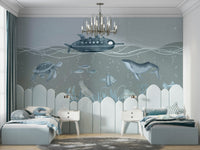 The background is a soft, light blue underwater scene.

