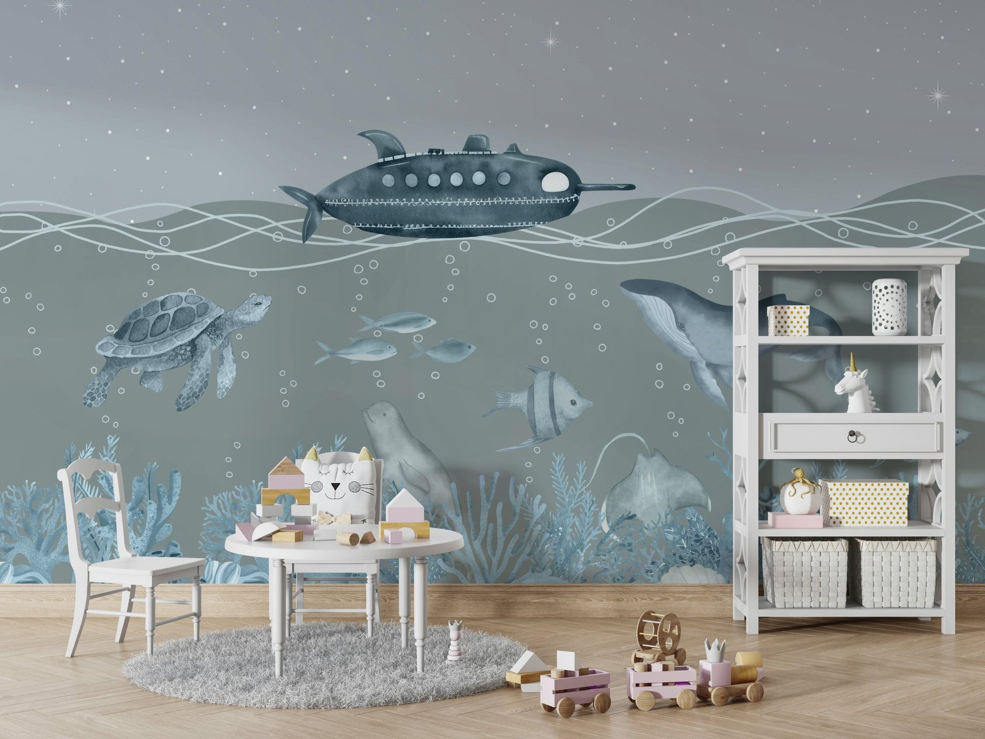 The art style is whimsical and cartoon-like.

