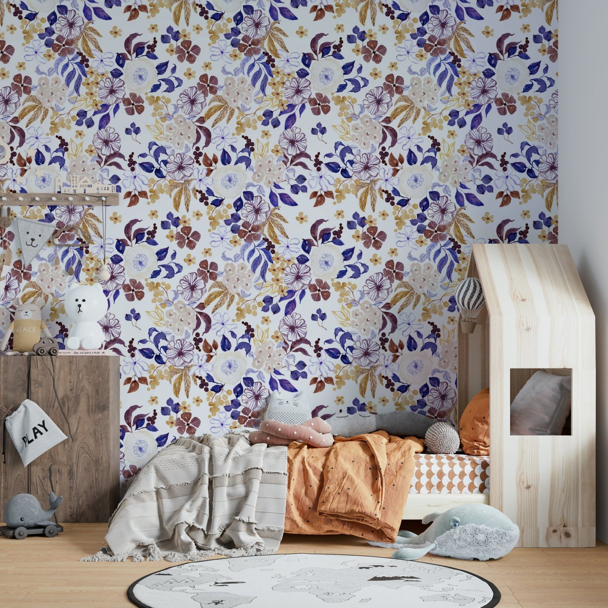 Calming botanical wallpaper for stylish interiors., GD1790
