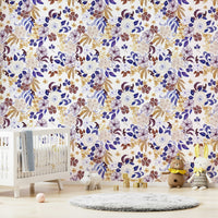 Minimalist botanical wallpaper with soft green hues., GD1790