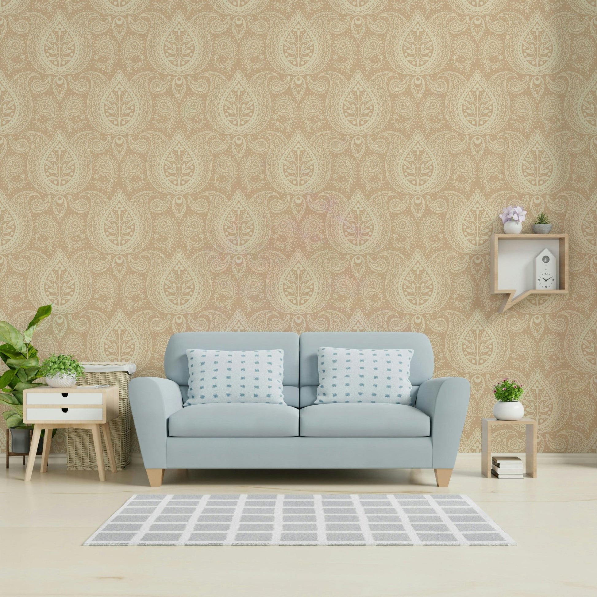 Traditional paisley leaf wall art

