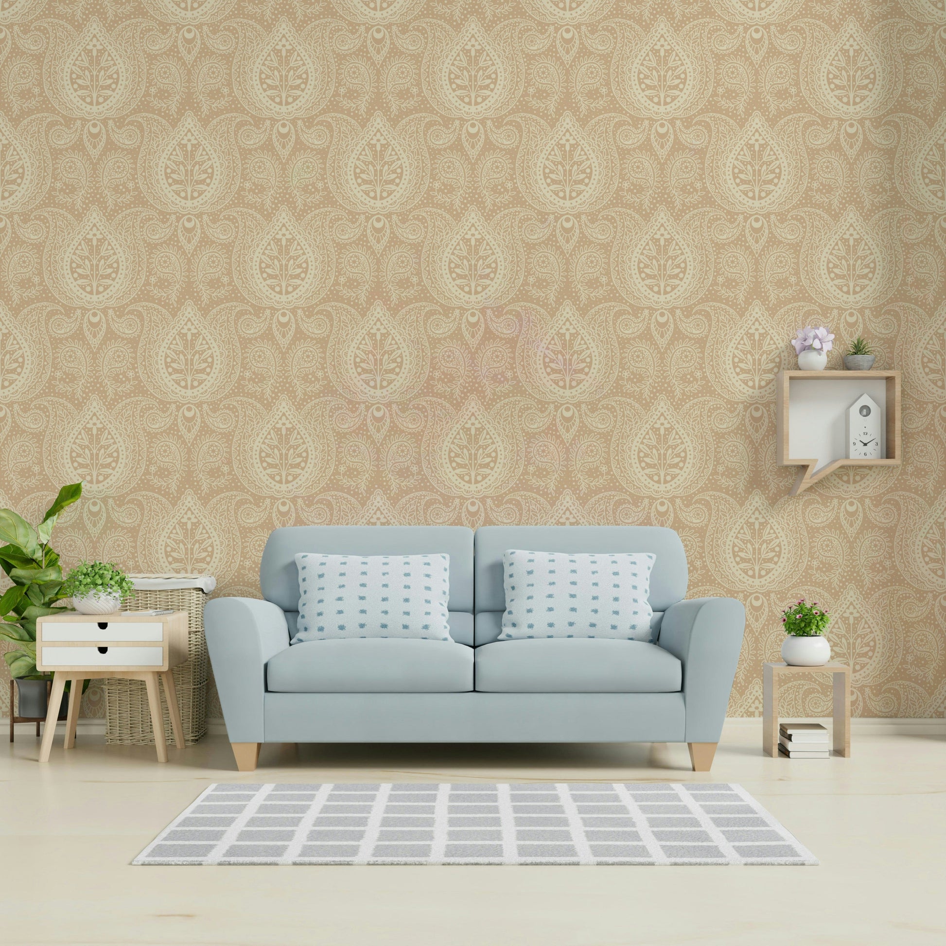 Traditional paisley leaf wall art

