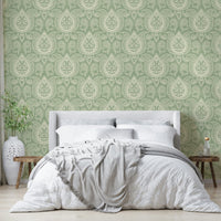 Elegant leaf paisley wall texture

