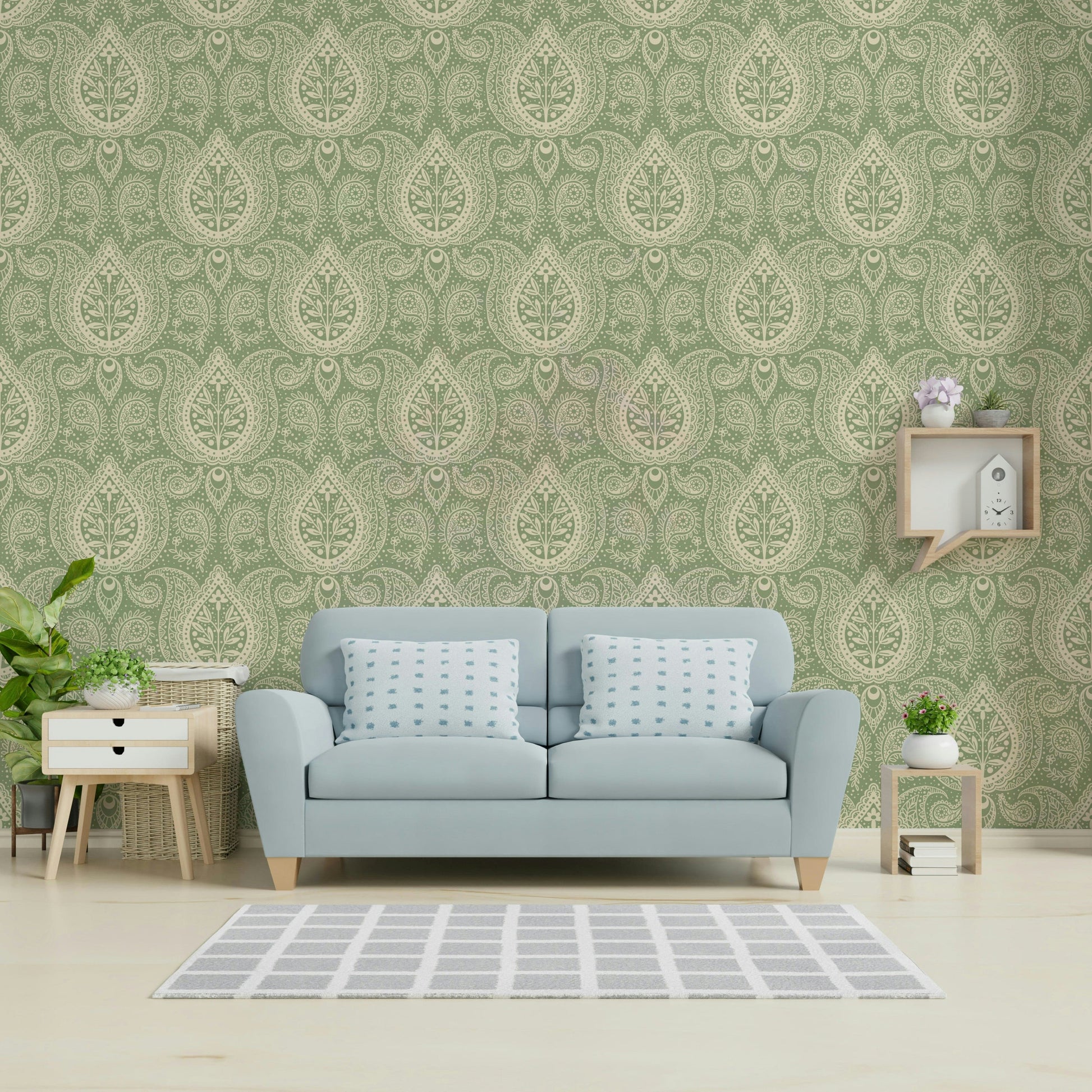 Classic paisley with leaf details

