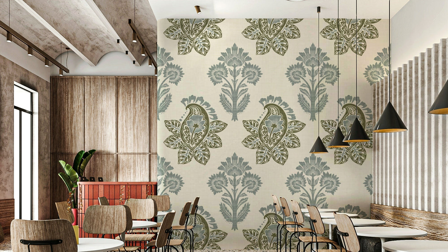 Subtle Botanical Paisley wall mural

