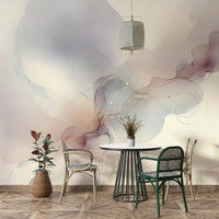Subtle Breeze Wall Mural in a serene living room., GD1636