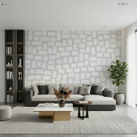 Contemporary wall mural with stacked rectangular elements, GD5436