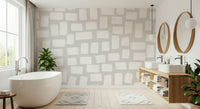 Elegant wall mural layout with hand-painted tile effects, GD5436