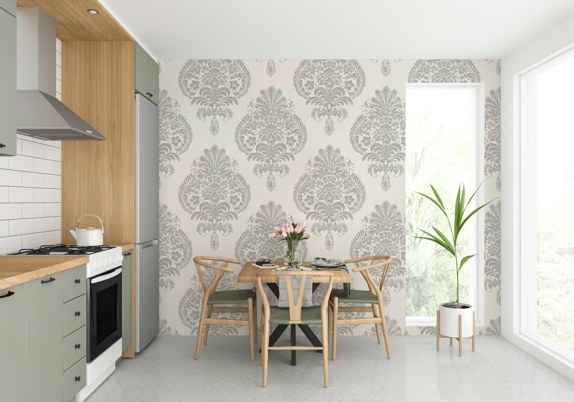 Close-up of a delicate, classic pattern

