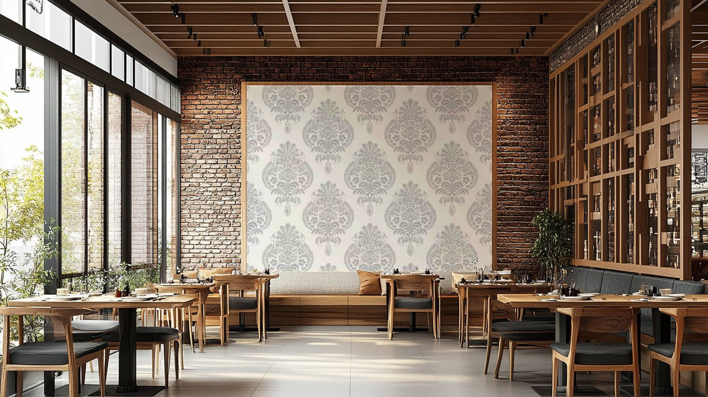 A seamless pattern on a wall

