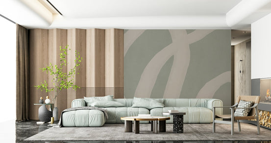 A beautiful abstract curve wallpaper mural with soft lines., GD5316