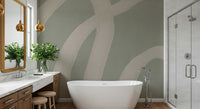 A beautiful modern art wall mural of soft shapes.