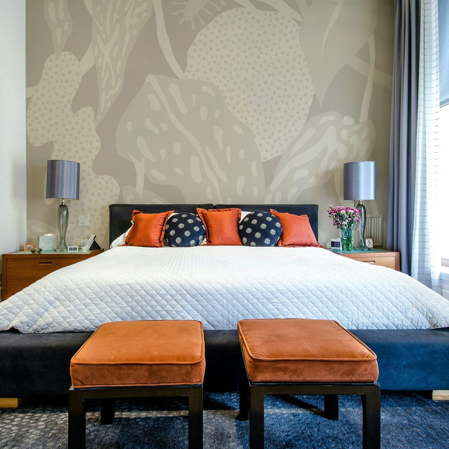 Nature-inspired mural wallpaper for walls

