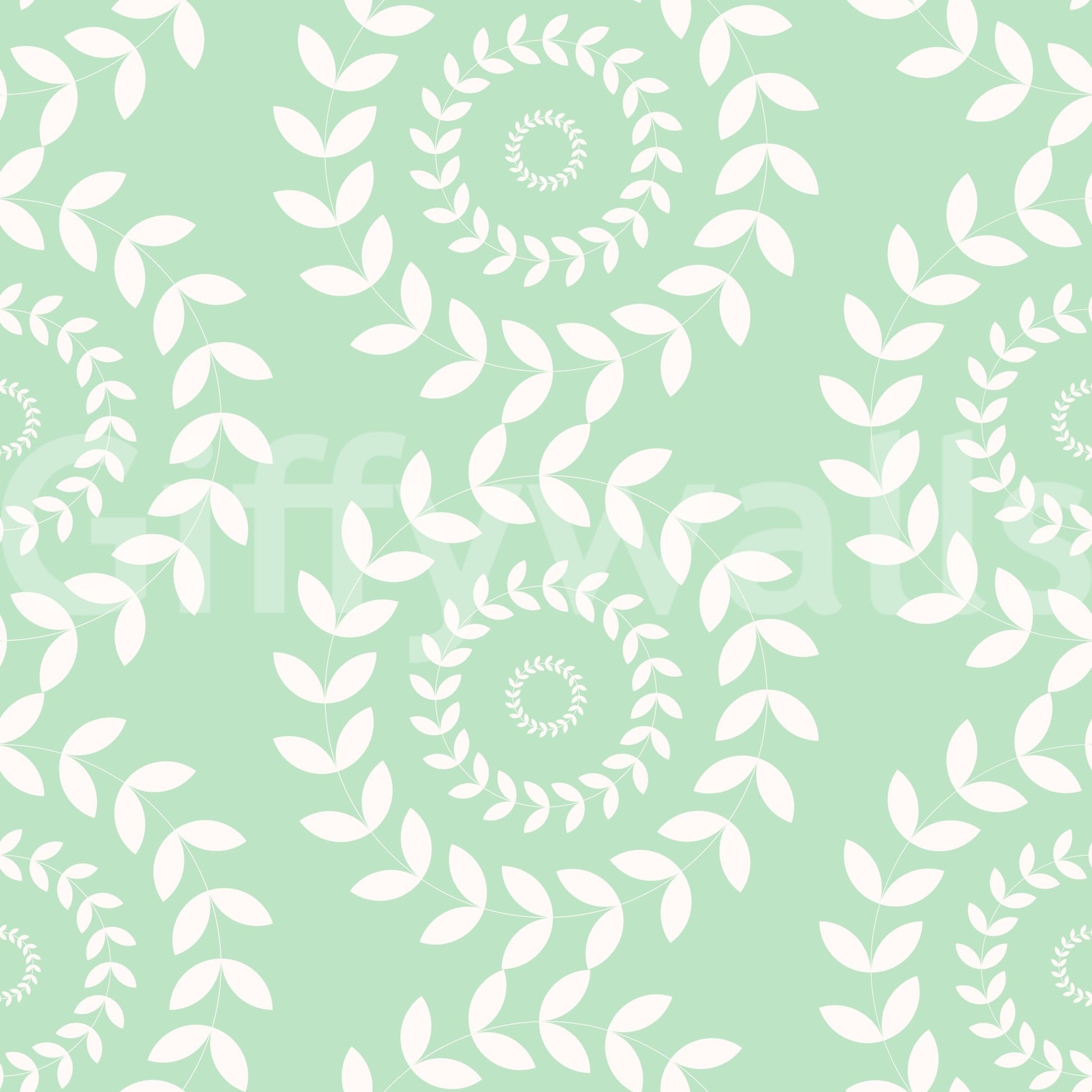 The wallpaper provides a refined and decorative backdrop.
