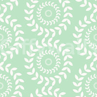 The wallpaper provides a refined and decorative backdrop.
