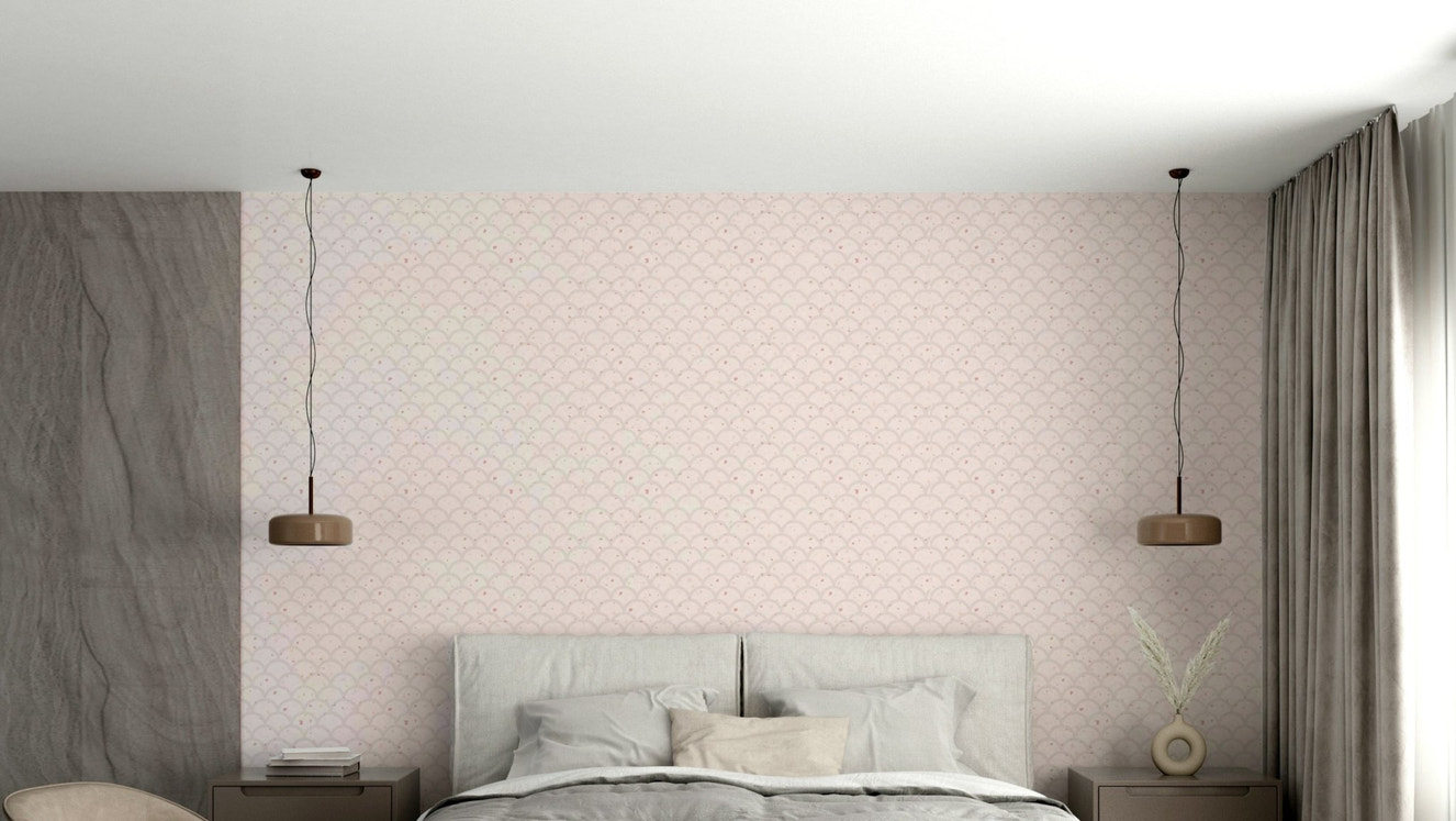 Serene abstract scene with friendly shapes

