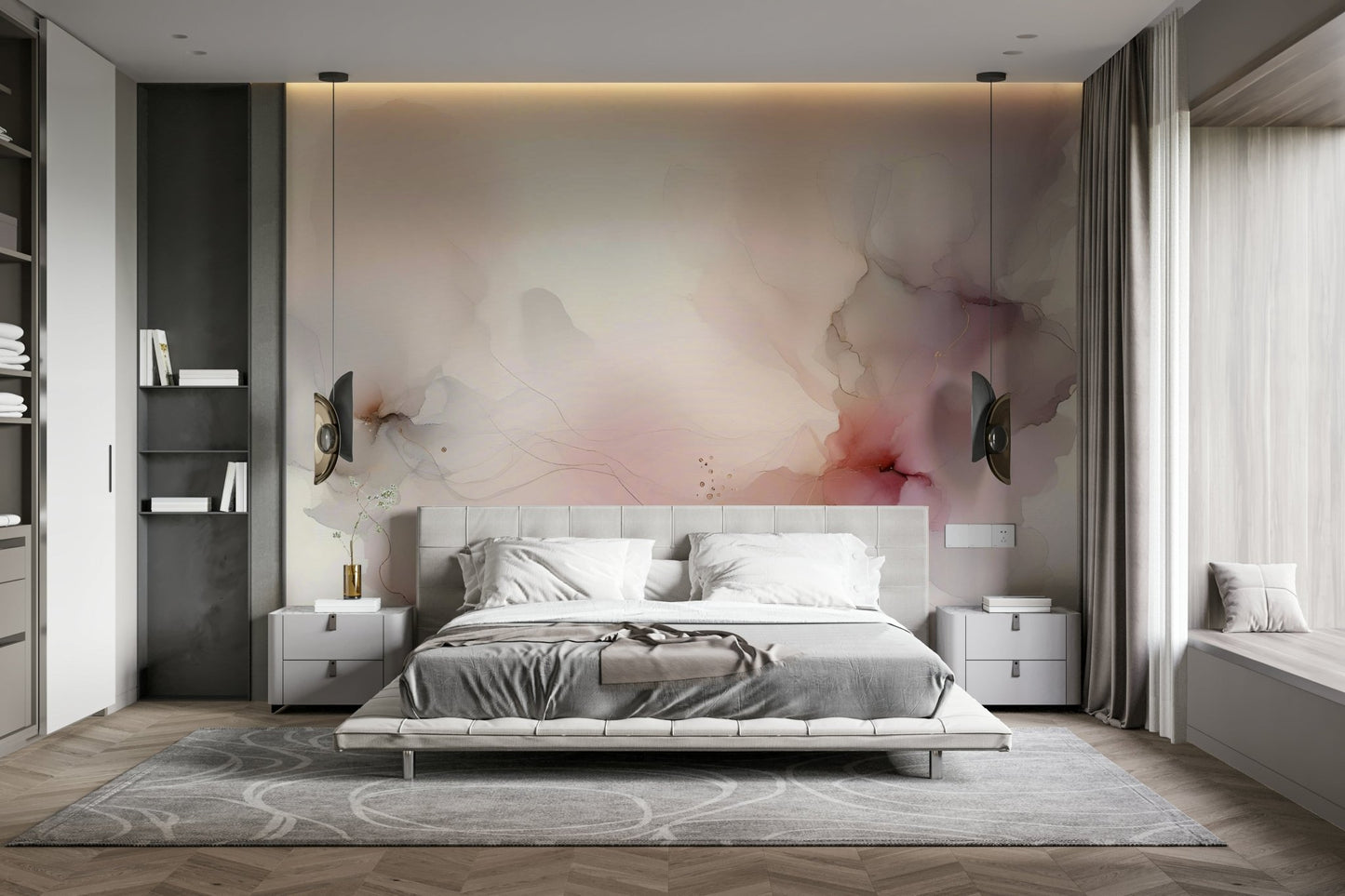 Relaxing Subtle Serenity Mural for Bedrooms

