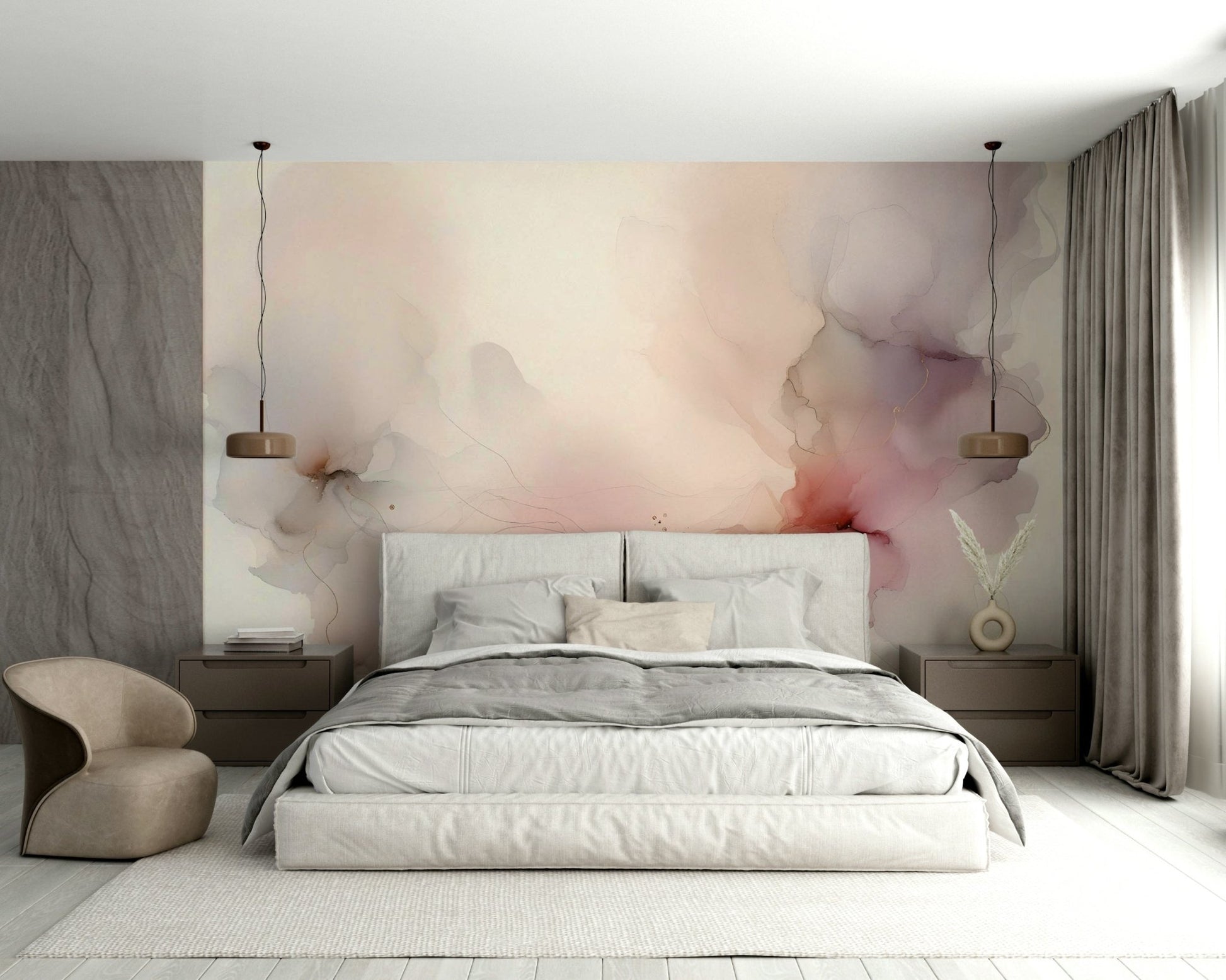 Peaceful Atmosphere with Subtle Serenity Mural

