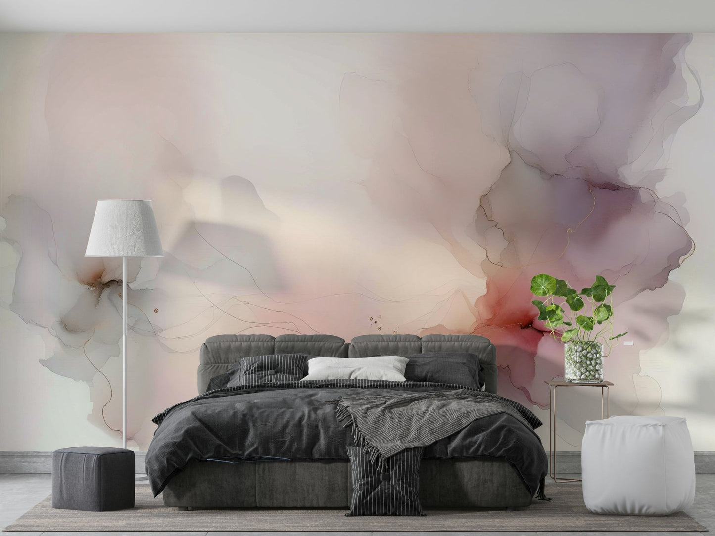 Soothing Wall Mural - Subtle Serenity Design


