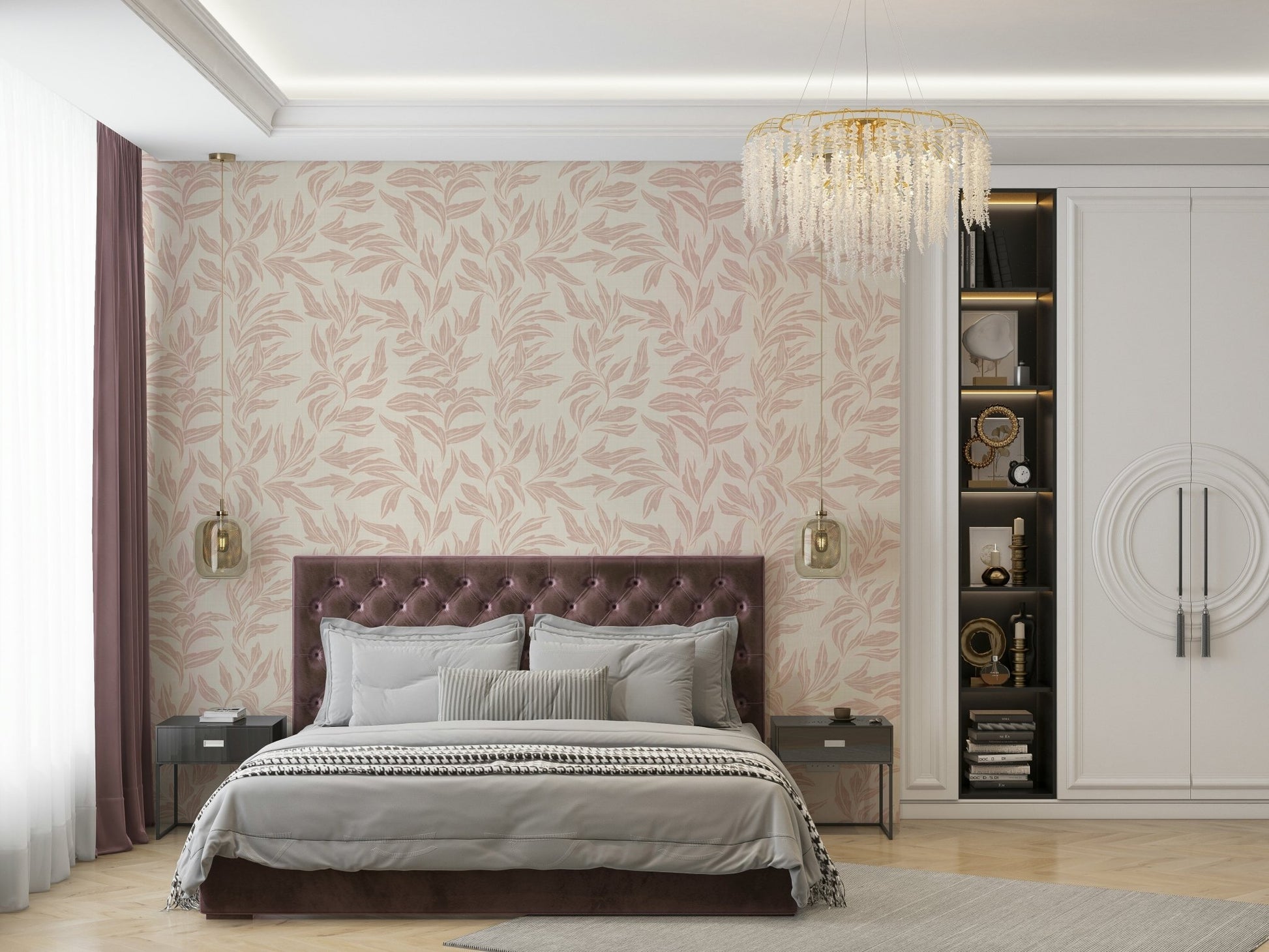 Soft neutral wallpaper for walls

