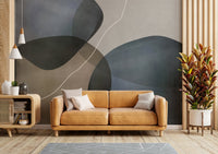 The design is made of flowing, organic shapes.

