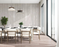 A modern dining room gains hushed warmth from this abstract streaks wall mural.GD9597