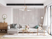 Painterly streaks build a quiet sense of motion across the neutral wall mural.GD9597