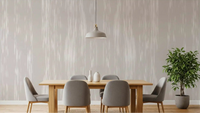 Neutral streaks wall mural lifts the calm mood of a refined dining room.
GD9597