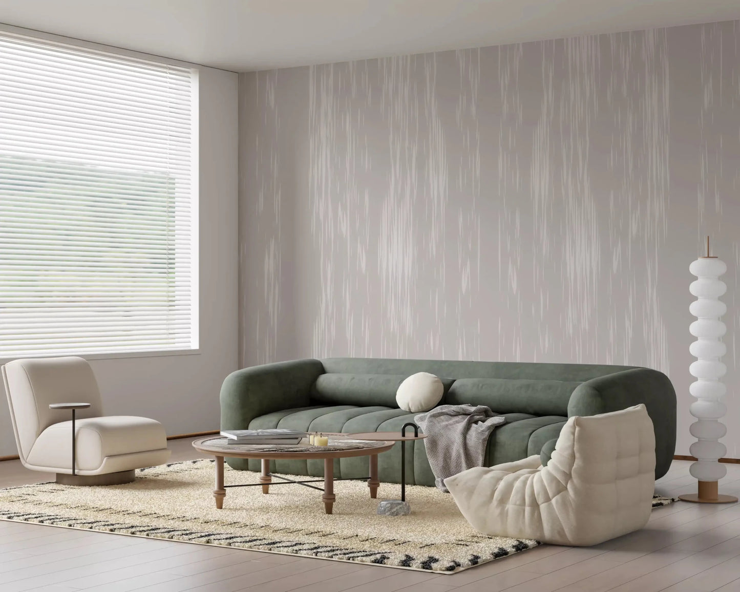 Pale taupe undertones bring depth to this subtle streaks wall mural surface.GD9597