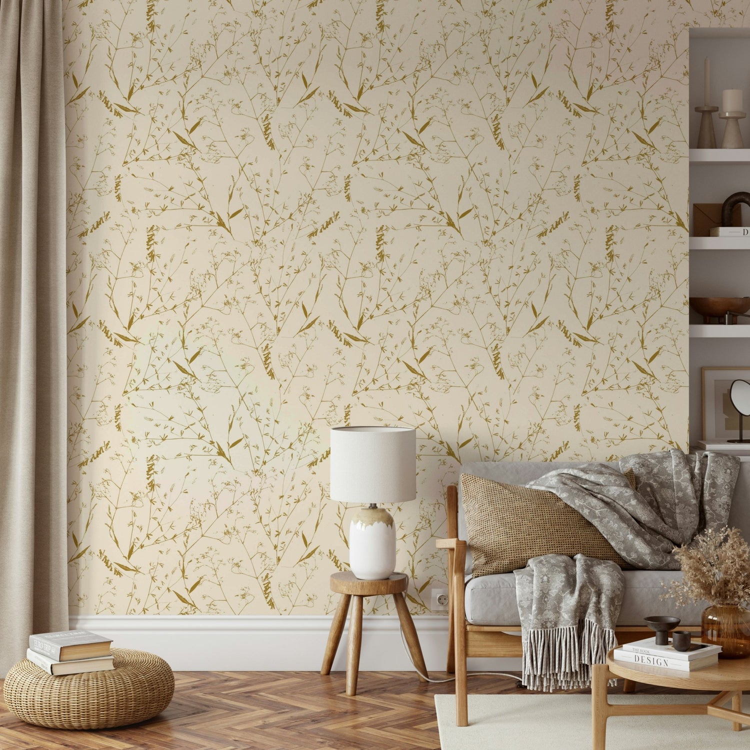 A beautiful summer meadow wallpaper mural.



