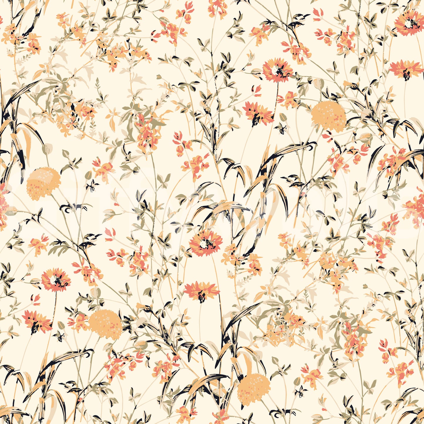 A detail of the brushstrokes and tones in the design.