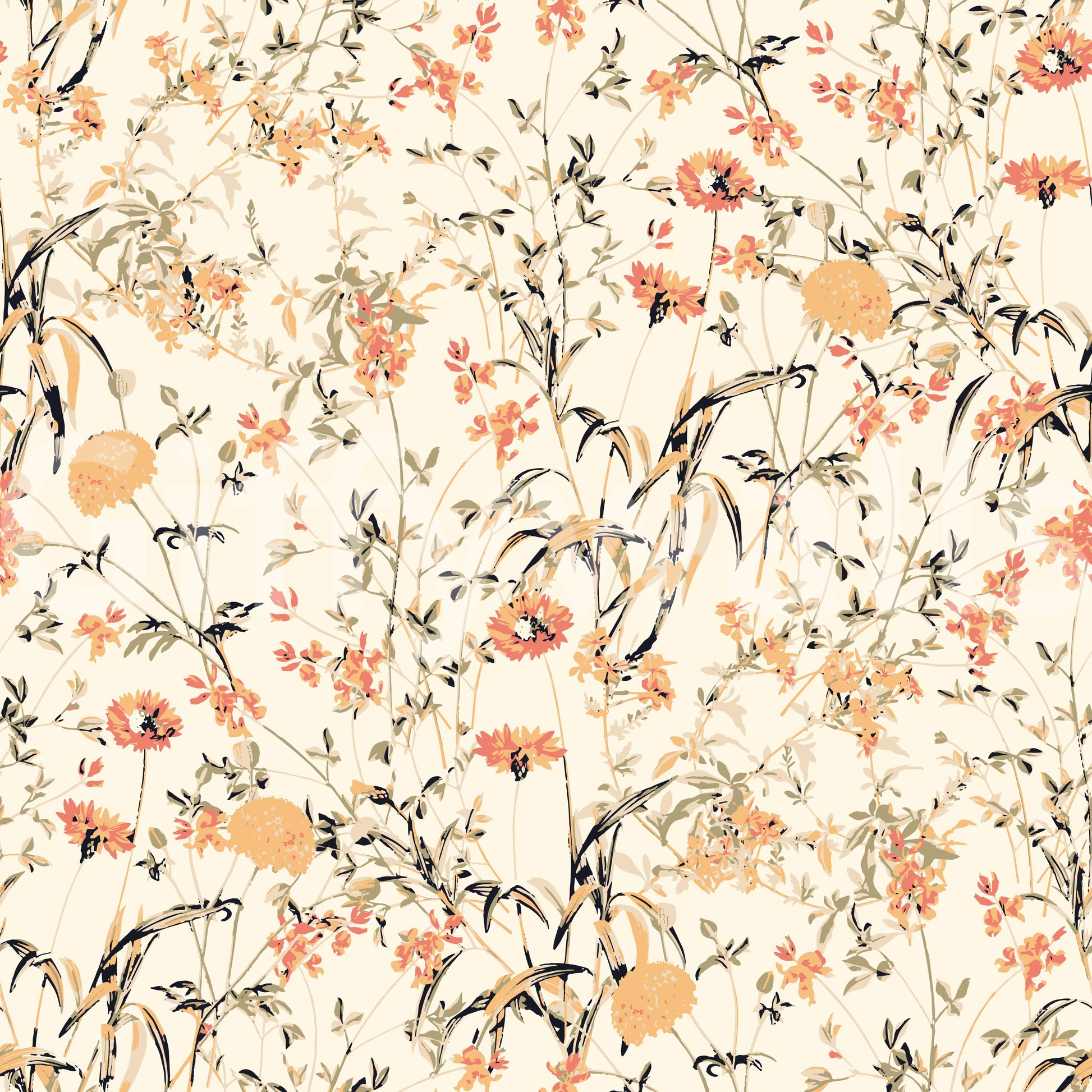 A detail of the brushstrokes and tones in the design.