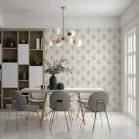 Neutral palm Subtle Tropics Wallpaper tree repeat.