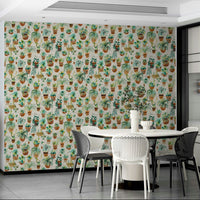 Succulent plants in stylish home pots wallpaper., GD1526
