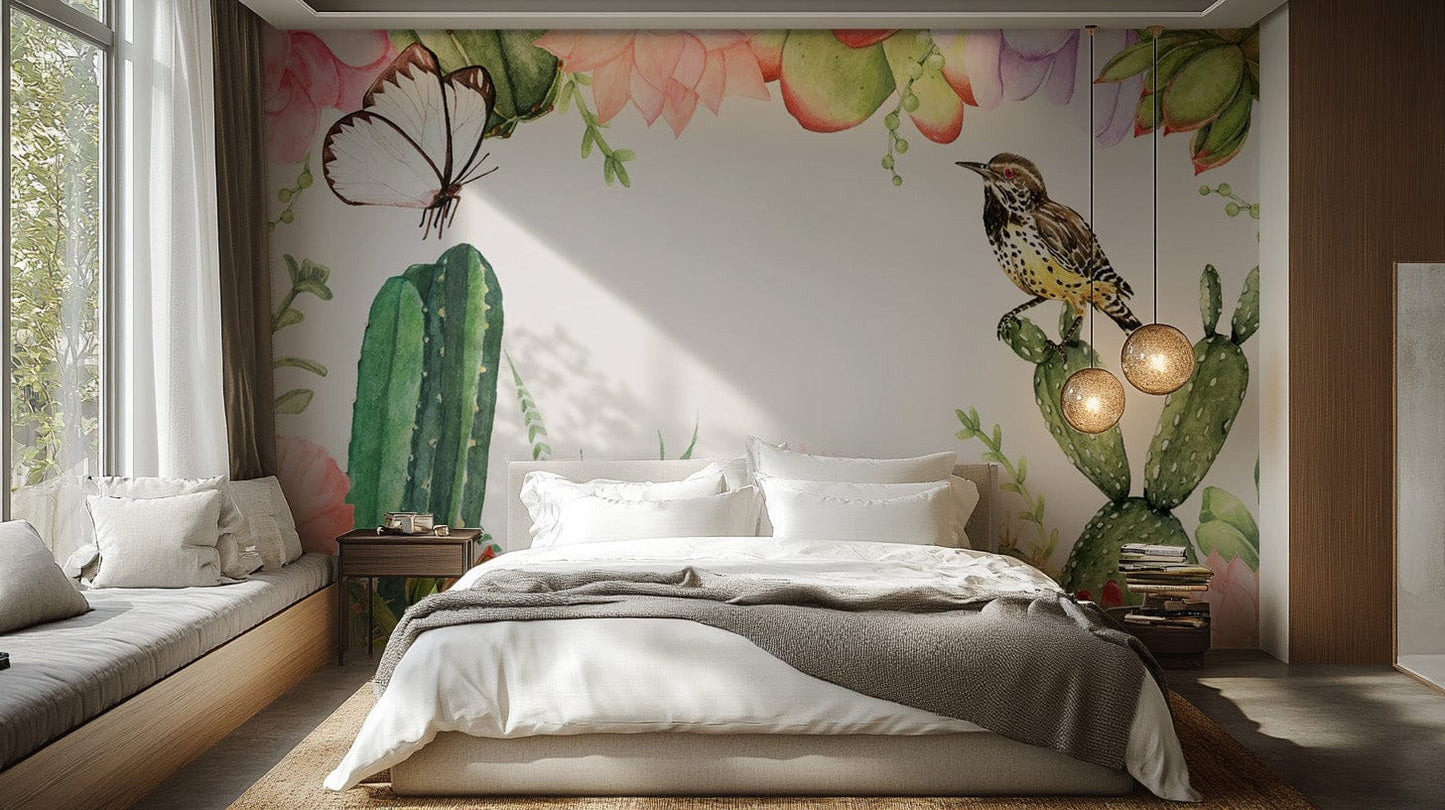 Colorful Succulents Plants Wallpaper Mural for walls flowers-03
