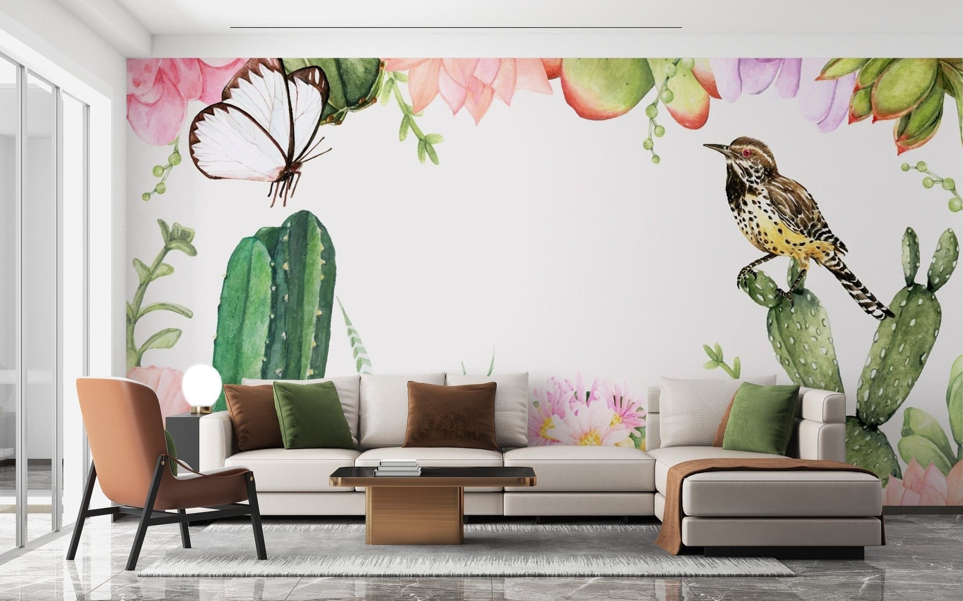 Succulents Plants wallpaper murals - Giffywalls flowers-03