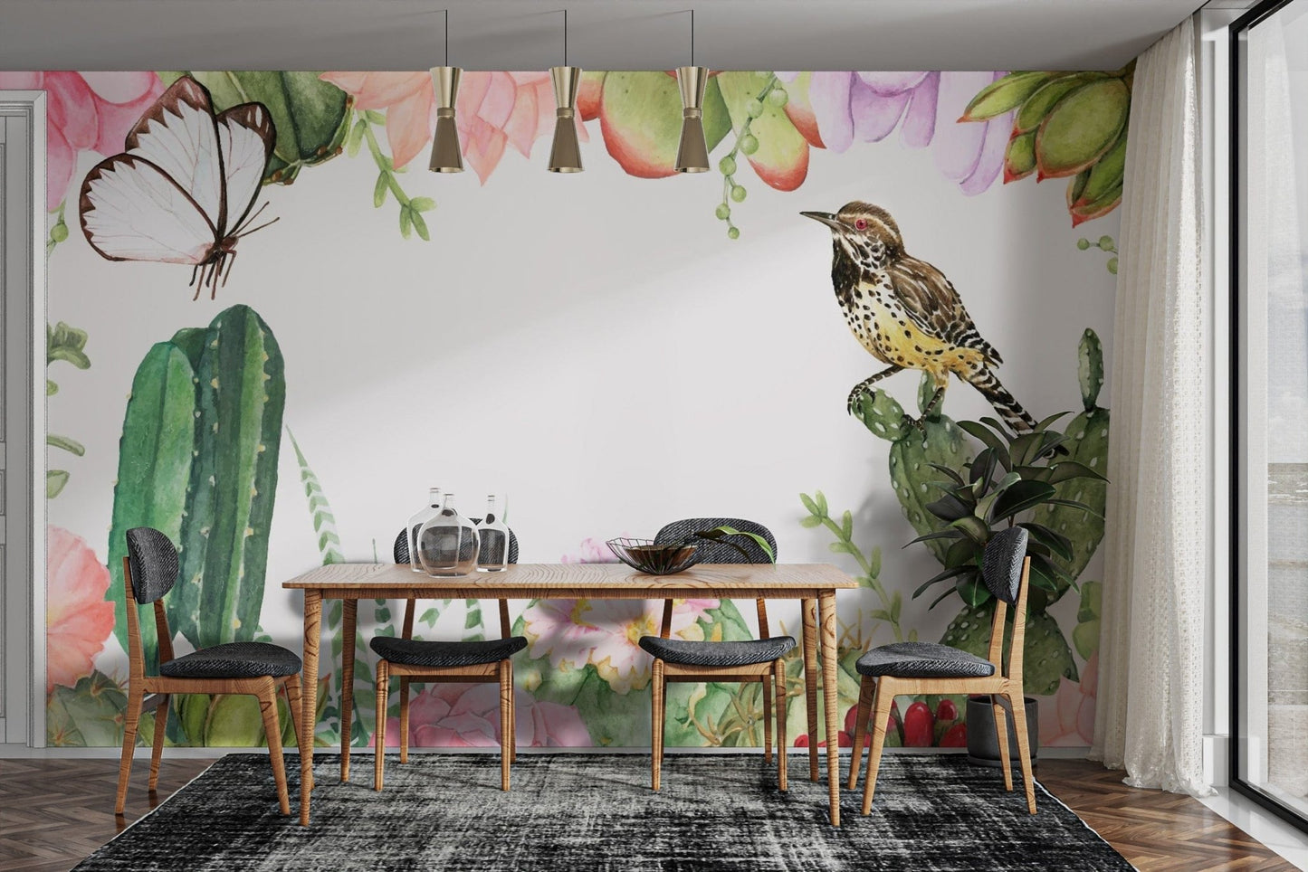 Succulents Plants wallpaper murals - Giffywalls flowers-03