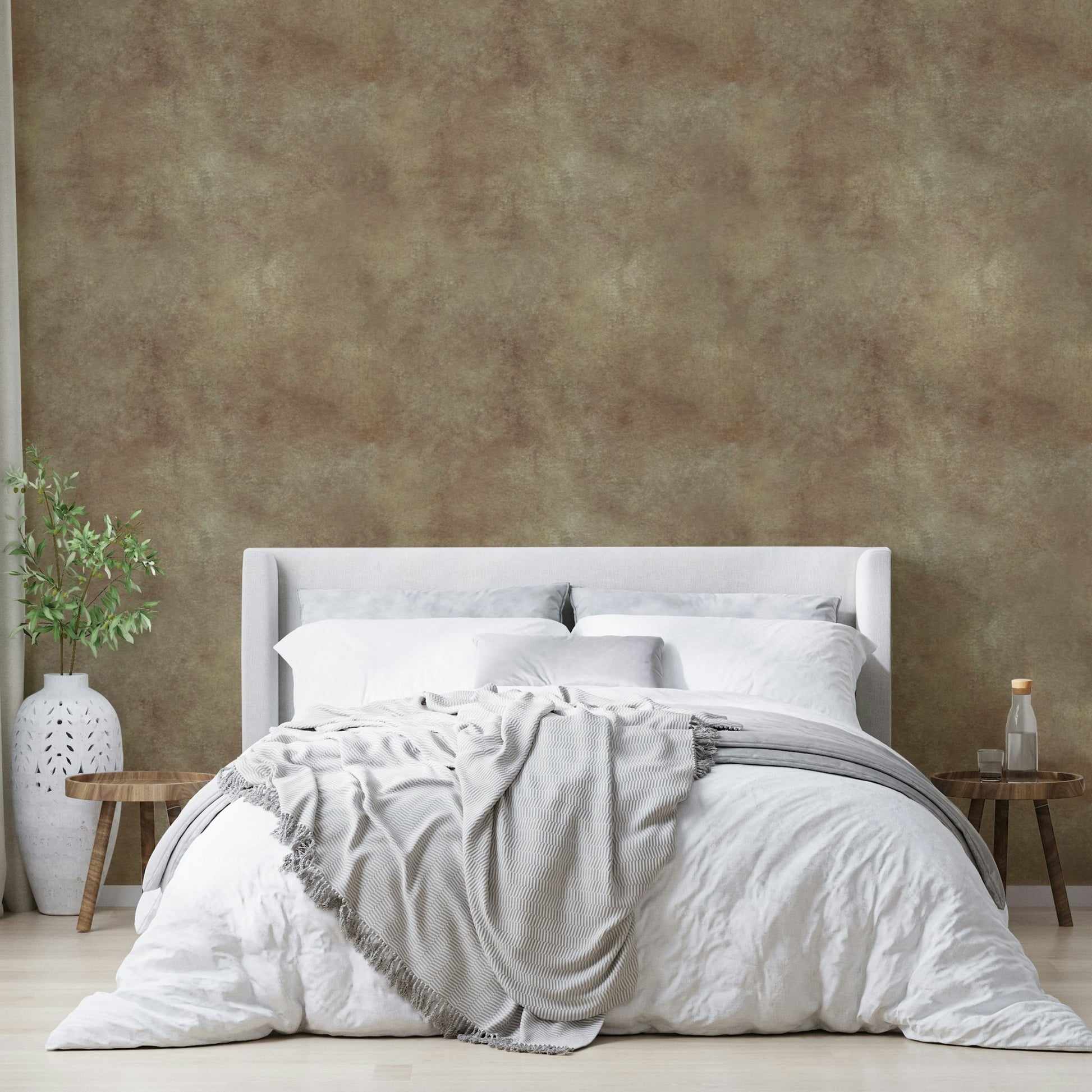 Sueded Leather Forever wallpaper in soft chamois color.

