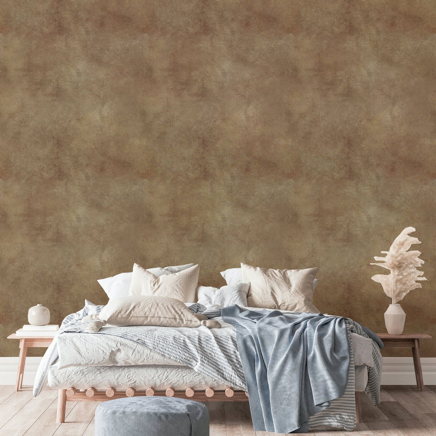 Natural beige wallpaper with brushed leather look.

