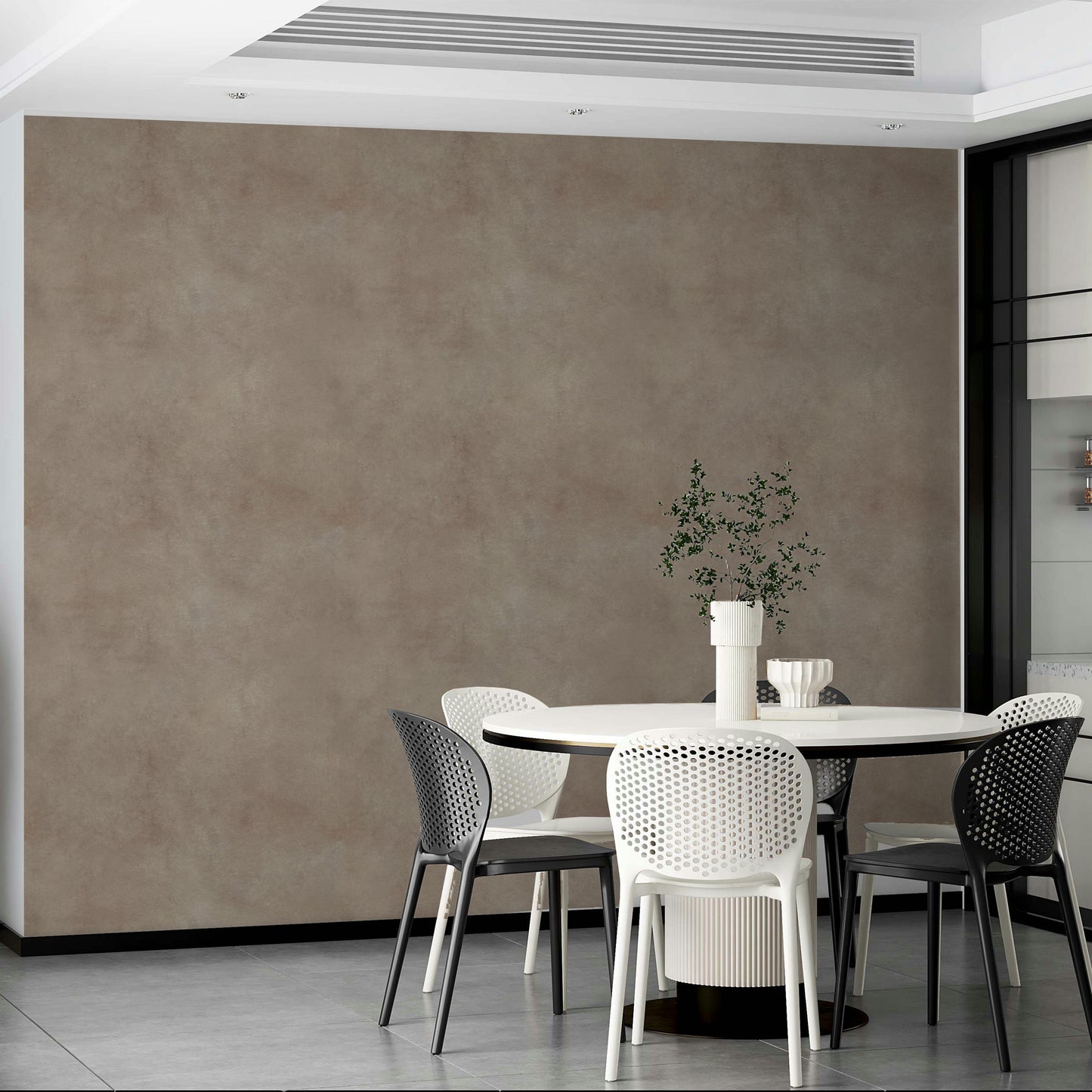 Romantic blush wallpaper with soft leather finish.

