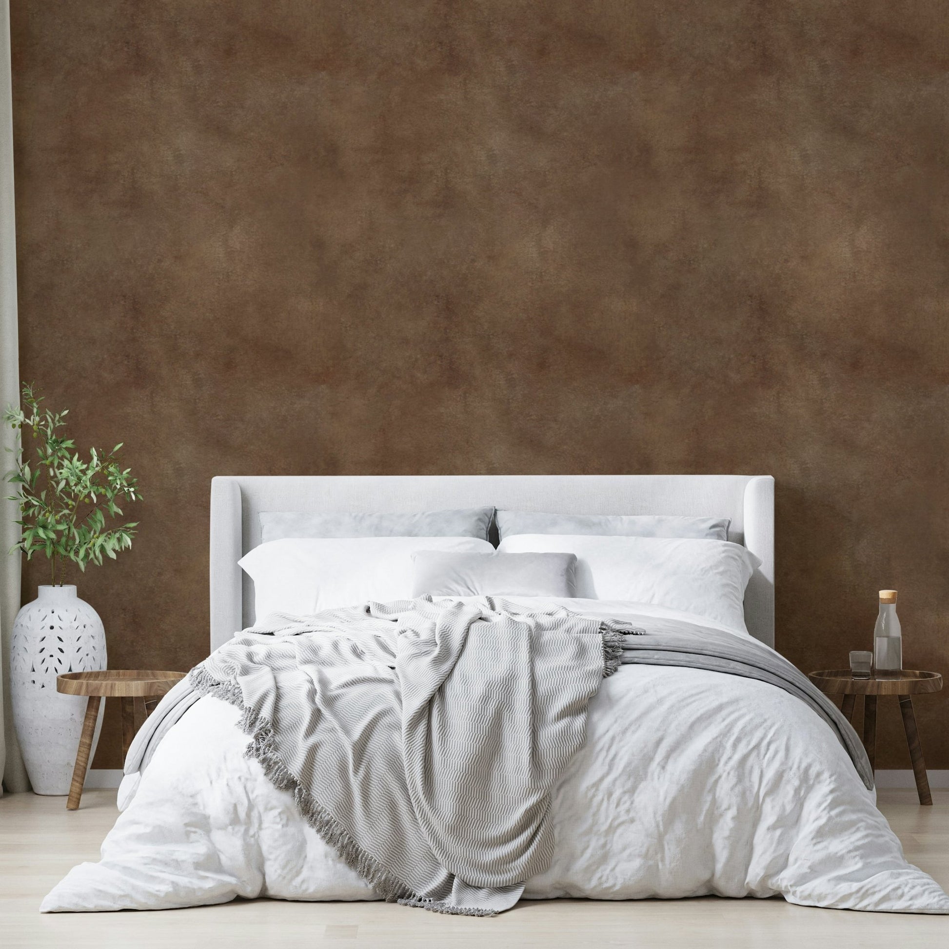 Warm sable wallpaper with realistic suede texture.

