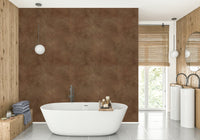 Sophisticated suede-effect wallpaper in sable brown.

