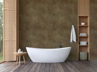 Rich brown wallpaper with vintage leather look.

