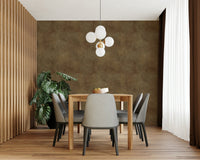 Leather-inspired wallpaper with tactile texture.


