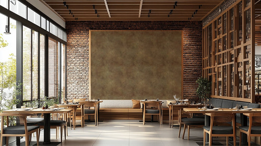 Tobacco brown wallpaper with suede leather texture.

