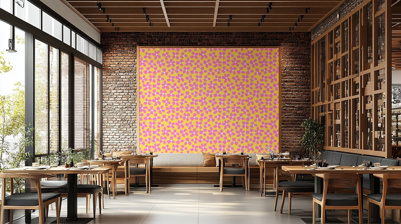 Vibrant summer blooms in full bloom on wallpaper


