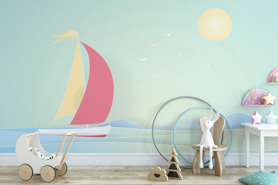 Summer Boat Sailing Wallpaper mountain-34