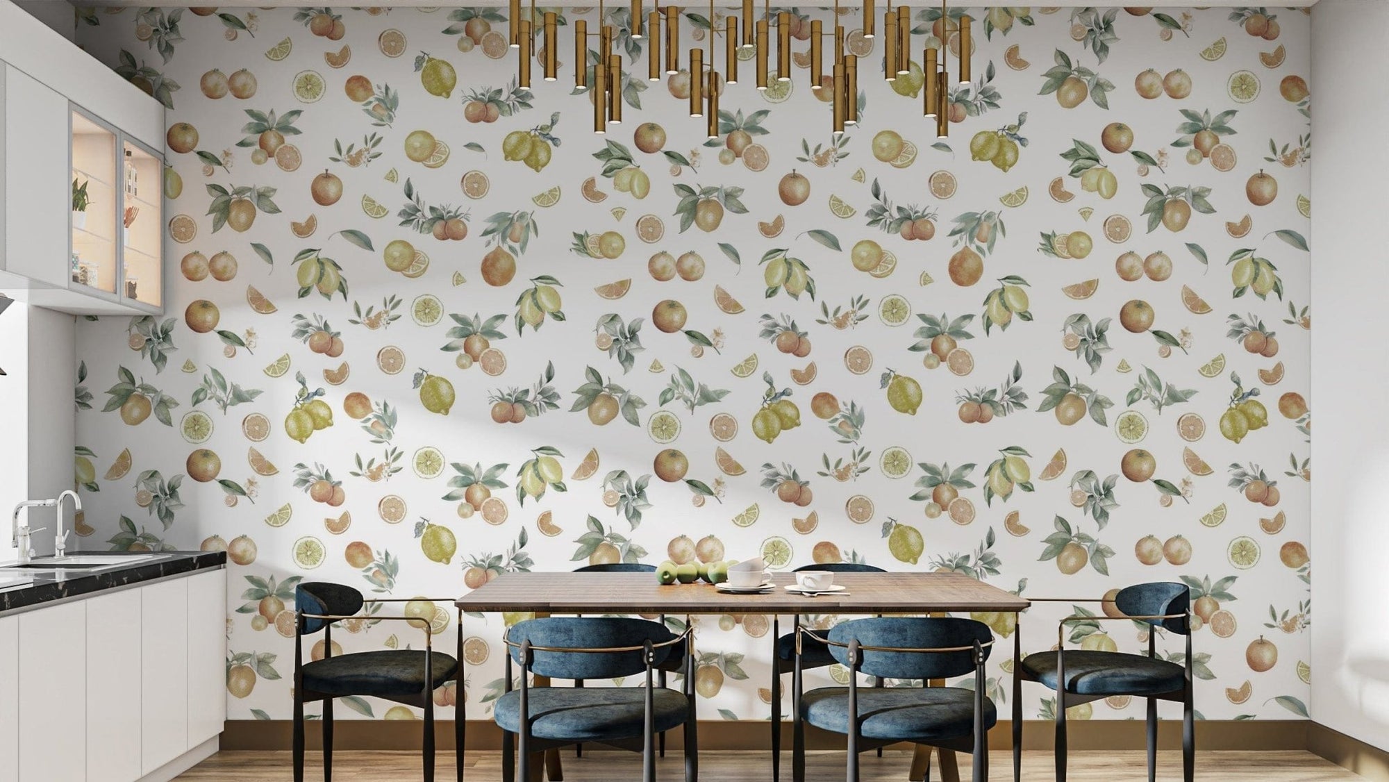 Summer Citrus Medley Wallpaper Mural for walls, B826