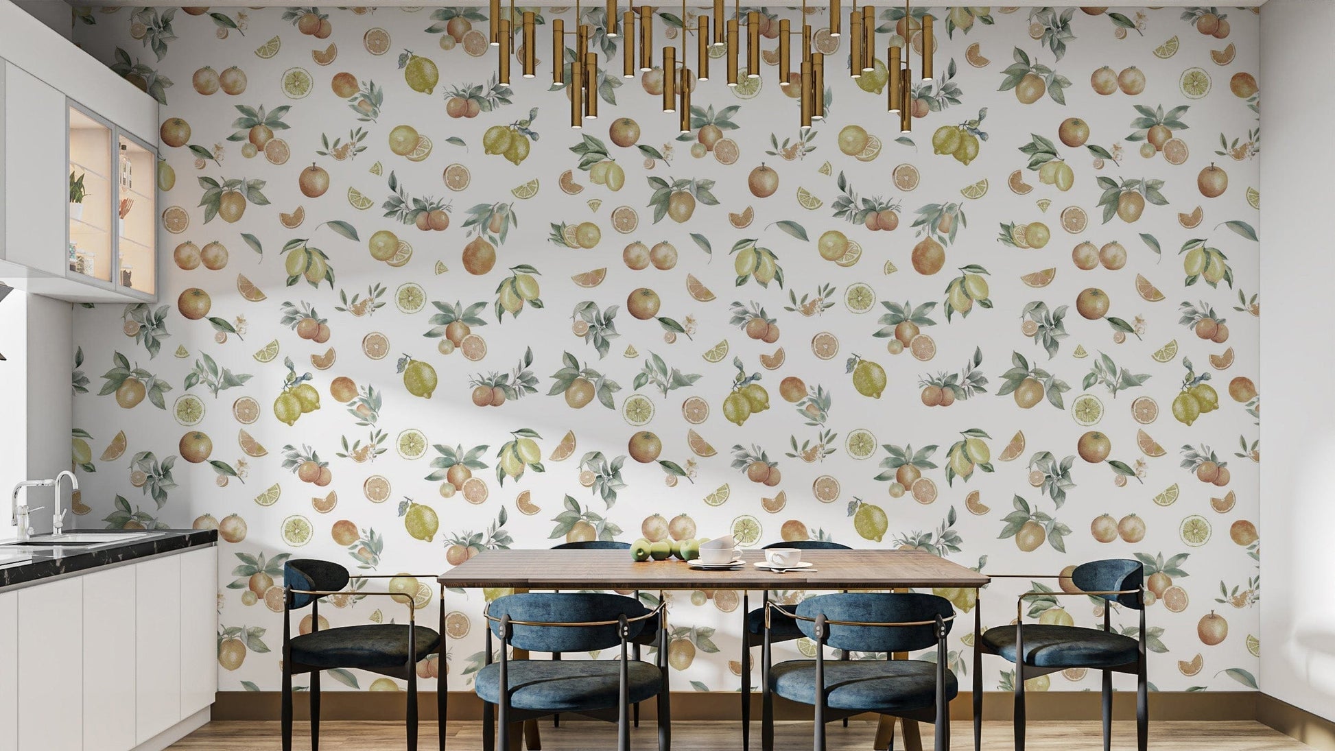 Summer Citrus Medley Wallpaper Mural for walls